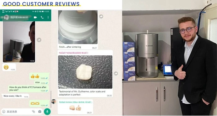 Dental Oven 1650 Degree Dental Zirconia Fast Sintering Furnace customer feedback Dental Oven 1650 Degree Dental Zirconia Fast Sintering Furnace customer feedback